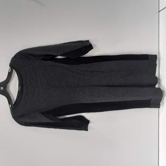 ANN TAYLOR Women's Black & Grey Long Sleeve Dress Size S image number 2