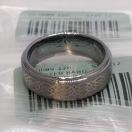 Tungsten Silver Tone Design Metal Sz 13 Ring Bundle 9pcs 151.5g