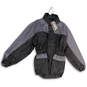 NWT Womens Gray Black Long Sleeve Flap Pocket Full-Zip Rain Jacket Size XS image number 1