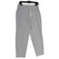 NWT Womens Gray Striped Slash Pocket Pull-On Trouser Pants Size Medium image number 1