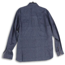 NWT Mens Blue Long Sleeve Spread Collar Button Up Dress Shirt Size 7 alternative image