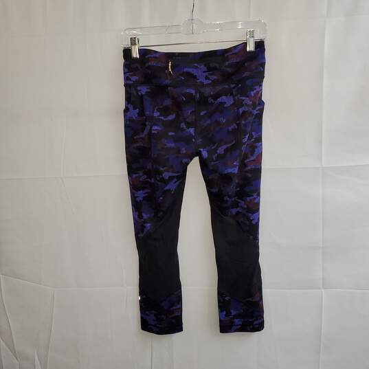 Buy the Lululemon Women's Purple/Black Multicolor Running Pants Leggings Sz  6