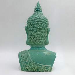 Large Ceramic Turquoise Blue Glaze Thai Buddha Head Statue Idol God 22 Inch alternative image