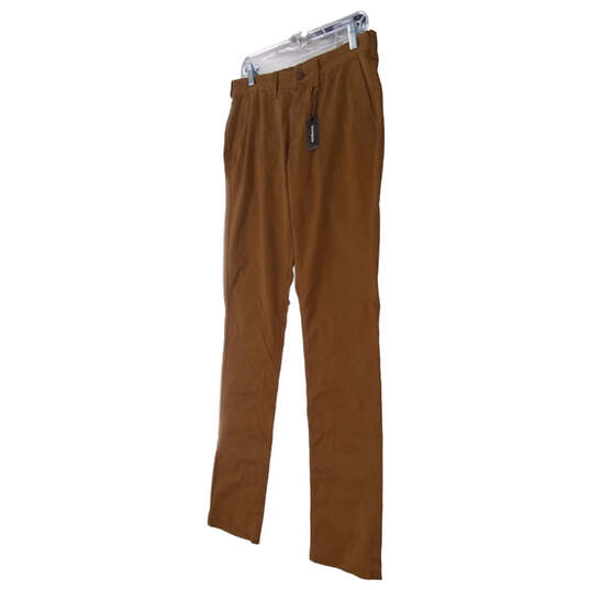 NWT Womens Brown Flat Front Straight Leg Casual Chino Pants Size 29 X 32 image number 2