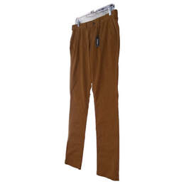 NWT Womens Brown Flat Front Straight Leg Casual Chino Pants Size 29 X 32 alternative image