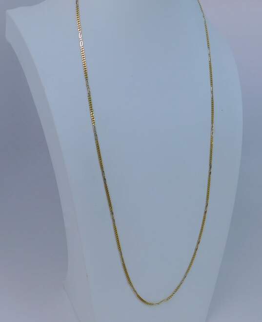 18K Yellow Gold Figaro Chain Necklace 13.9g image number 1