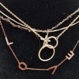 Sterling Silver Crystal Leather Sz 5 Ring + Bracelet + Pendant Necklace Bundle 7pcs 11.7g alternative image
