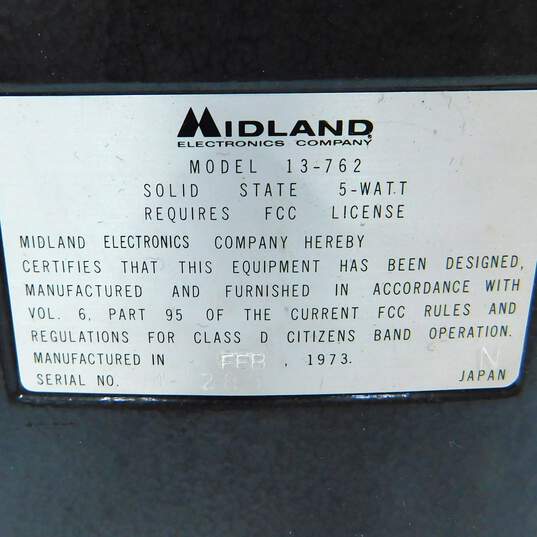 Vintage Midland 3 Channel Handheld Radio Transceiver image number 6