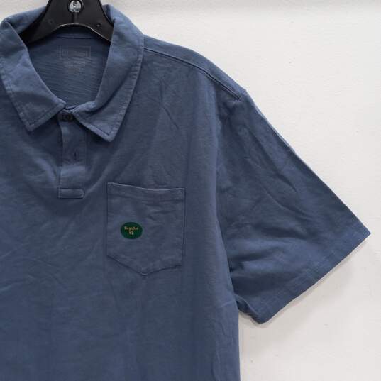 L.L. Bean Men's Blue Cotton SS Polo Shirt Size XL Reg NT image number 3