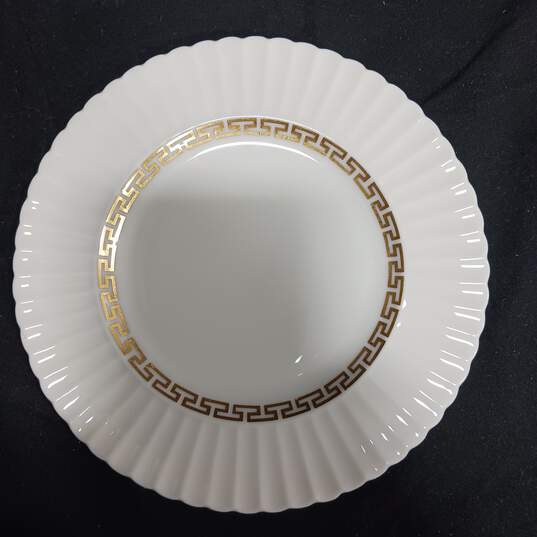 Bundle of 6 Lenox China White Gold Tone Accents Dessert Plates image number 4