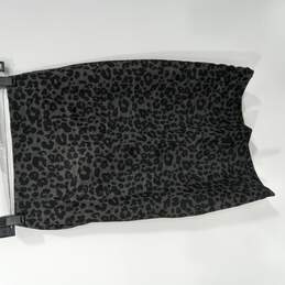 Loft Women's Black Animal Print Skirt Size Small alternative image
