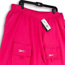 NWT Womens Pink Flat Front Elastic Waist Pockets Pull-On Jogger Pants Sz 3X alternative image