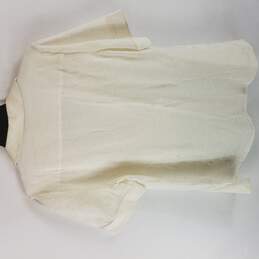 Alfani Women Soft White Deco Breeze Vneck Short Sleeve Blouse XL NWT alternative image