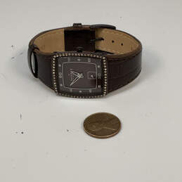 Designer Skagen Brown Leather Strap Stainless Steel Analog Wristwatch alternative image