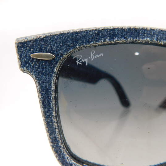 Buy the Ray Ban RB 2140 Denim Wayfarer Unisex Sunglasses | GoodwillFinds