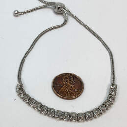 Designer Givenchy Silver-Tone Snake Chain Crystal Cut Stone Charm Bracelet alternative image