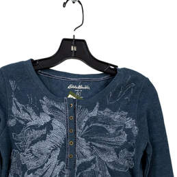 NWT Womens Blue Henley Neck Long Sleeve Thermal T-Shirt Top Size Medium alternative image