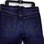 Womens Blue Denim Dark Wash 5-Pocket Design Straight Leg Jeans Size 33 image number 4