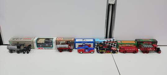 Bundle of 7 Assorted Die Cast Vehicle Banks w/Boxes image number 1
