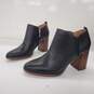 Franco Sarto Women's 'Dante' Black Leather Block Heel Booties Size 9M image number 3