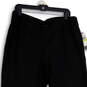 NWT Womens Black Flat Front Elastic Waist Straight Leg Dress Pants Size 14 image number 3