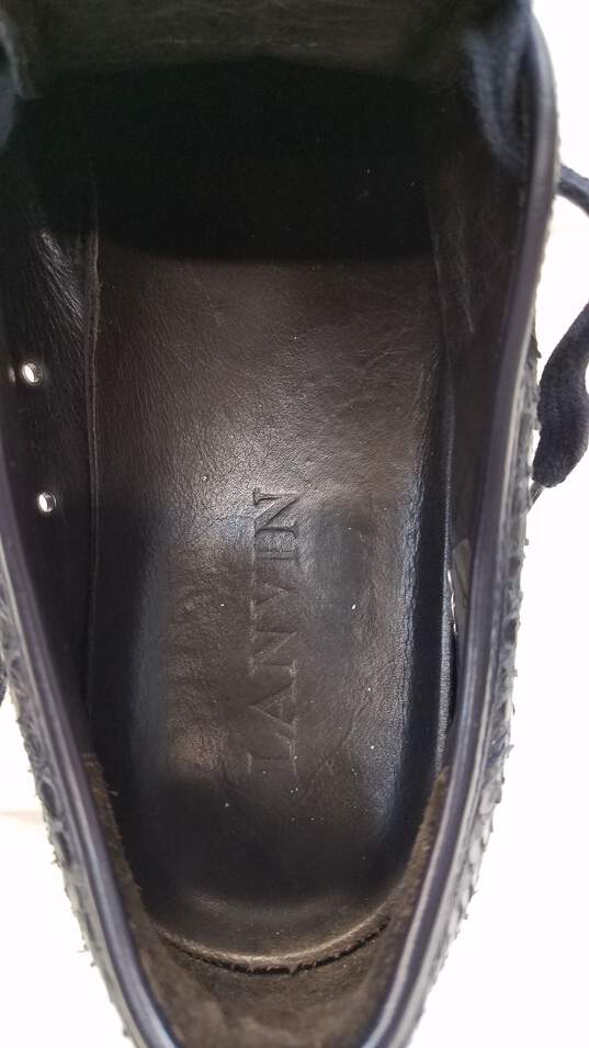 Men's Lanvin Navy Croc Embossed Sneakers Size 10 image number 8