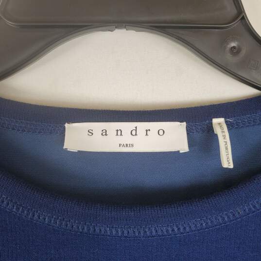 Sandro Women Blue Long Sleeve SZ 1 image number 3