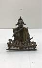 Hand Crafted Metal Figurine Seated Xylophone Player Sculpture image number 1