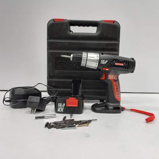 Craftsman Torque Electric Drill Mode No 315.114520 In Hard Case w/ Accessories image number 1