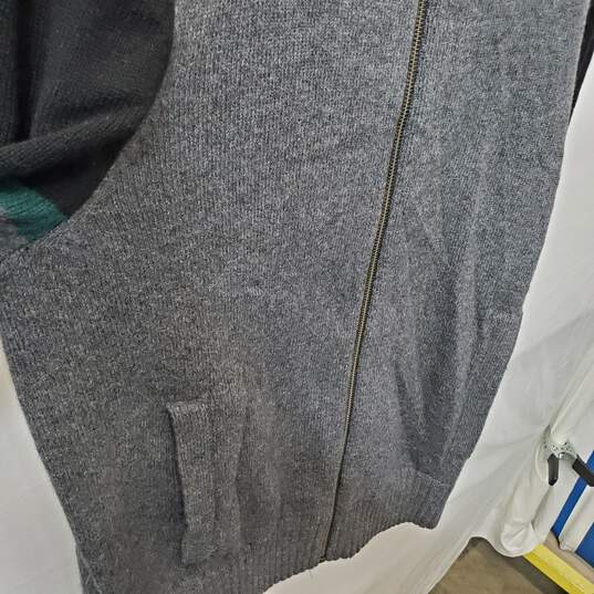 Men's Banana Republic Grey and Black Turtleneck Full Zip Sweater Size L NWT image number 3