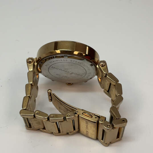 Designer Michael Kors MK-5425 Rose Gold-Tone Round Dial Analog Wristwatch image number 4