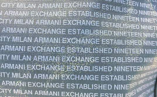 Armani Exchange Multi Stripe Logo Print Shoulder Briefcase Messenger Bag image number 4