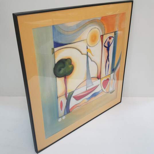 Reproduced Abstract Art Print by Alfred Gockel Signed /Matted & Framed image number 3