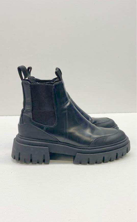 Zara Chunky Lug Platform Chelsea Boots Black 9 image number 1