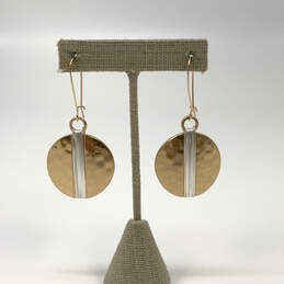 Designer Robert Lee Morris Two-Tone Hammered Wire Wrap Drop Earrings