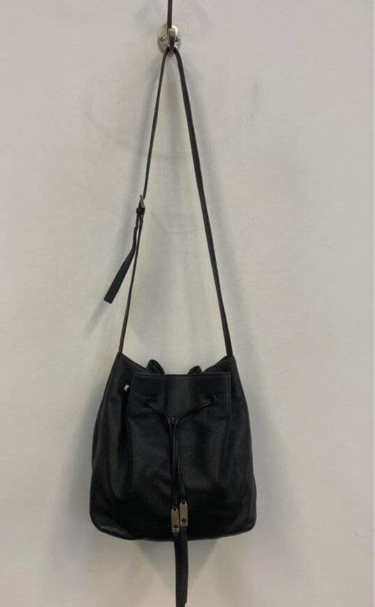 Kate Spade Pebble Leather Cooper Drawstring Bucket Bag Black image number 1