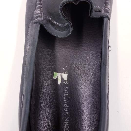 John Varvatos Black Leather Loafers Shoes Men's Size 12 M image number 7