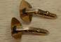 Vintage 10K Yellow Gold 0.09 CTTW Diamond Cuff Links 5.3g image number 3