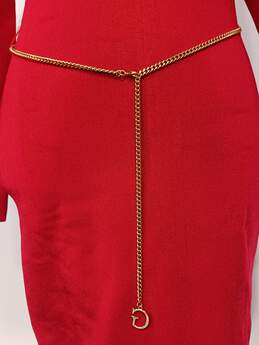 Guess Red Long Sleeve Open Back Sweater Dress Women's Size L alternative image