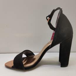 Ted Baker Abytah Ankle Strap Black Suede Sandal Pump Heels Shoes Size 37.5 alternative image