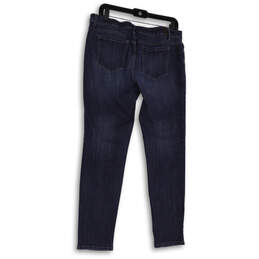 Womens Blue Mid Rise Medium Wash Pockets Denim Skinny Leg Jeans Size 10 alternative image