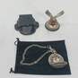 Harley Davidson Franklin Mint Pocket Watch W/ Leather Case & Statue image number 1