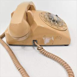 Vintage Bell System Western Electric Peach Beige Rotary Dial Desk Phone Landline Home Telephone alternative image