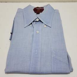 Vintage Nordstrom Classic Pinpoint Cotton LS Blue Shirt Men's 32 alternative image