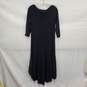 Eileen Fisher WM's V-Neck 3 Qt. Sleeve Long Black A-Line Dress Size  XS image number 2