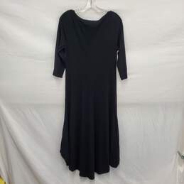 Eileen Fisher WM's V-Neck 3 Qt. Sleeve Long Black A-Line Dress Size  XS alternative image