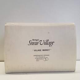 Department 56 Snow Village Village Market 1988- SOLD AS IS, NO LIGHT CORD