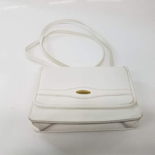 Liz Claiborne Vintage White Leather Crossbody Bag image number 1