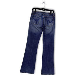 Womens Blue Denim Medium Wash Stretch Pockets Bootcut Leg Jeans Size 27 alternative image