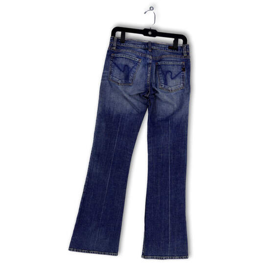 Womens Blue Denim Medium Wash Stretch Pockets Bootcut Leg Jeans Size 27 image number 2